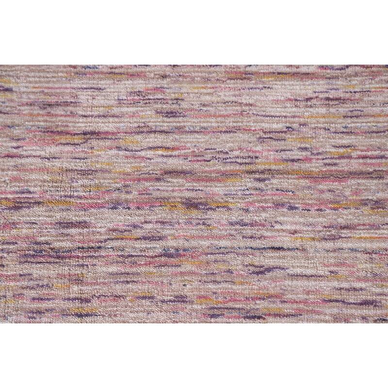 Gabbeh Indian Area Rug Hand-Knotted Tribal Wool Carpet - 8'0"x 9'11"