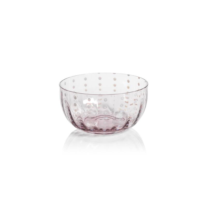 Pescara White Dot Condiment Glass Bowls, Set of 4 - Purple