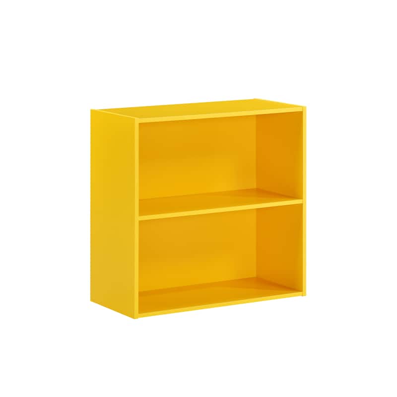 George Contemporary 2-Tier Laminated Wood Bookcase