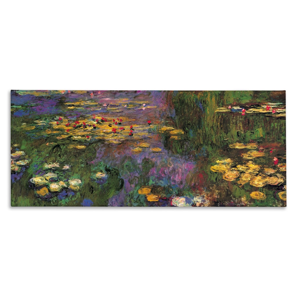 Stupell Vibrant Traditional Painting Water Lilies Detail Monet Canvas Wall Art
