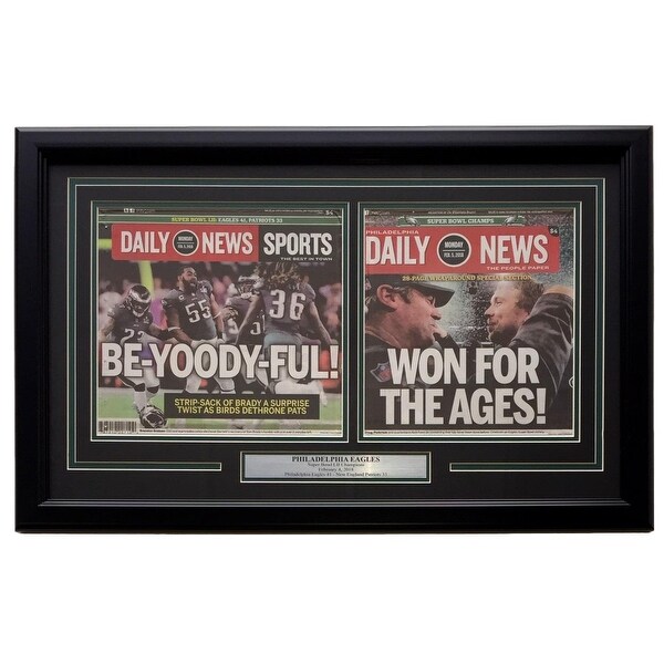 Shop Philadelphia Eagles Framed Feb 5 2018 Super Bowl LII ...