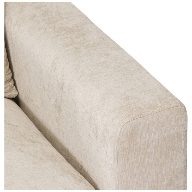 Lucca 6-Piece Chenille Upholstered Modular Sectional with USB Port