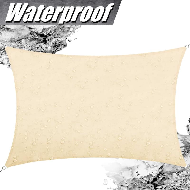 ColourTreeUSA Rectangle Waterproof Sun Shade Sail HDPE Mesh Fabric ...