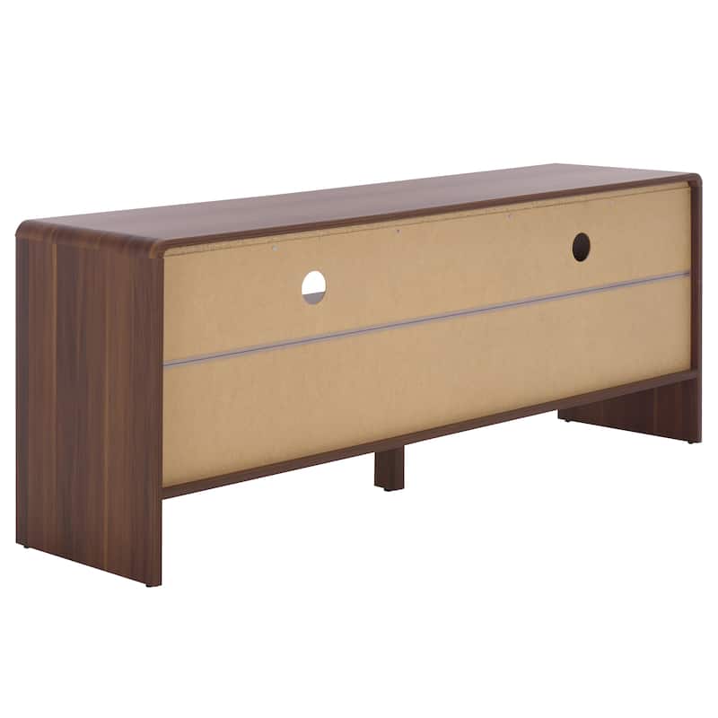 SAFAVIEH Arsenio 2-Drawer 2-Shelf Entertainment Media Stand for TVs up to 65" - 61"W x 16"D x 24"H