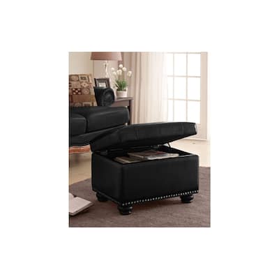 Storage Ottoman - Upholstered Storage Box with Comfortable Cushion Seat and Spacious Hidden Compartment