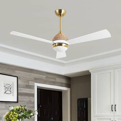 52" 3-Blade Ceiling Fan with LED Light and Remote Control