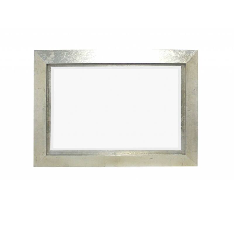HomeRoots 34" Rustic Rectangle Accent Mirror Wall Mounted With Metal Frame - 30