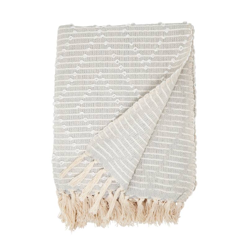 Woven Throw Blanket With Diamond Design
