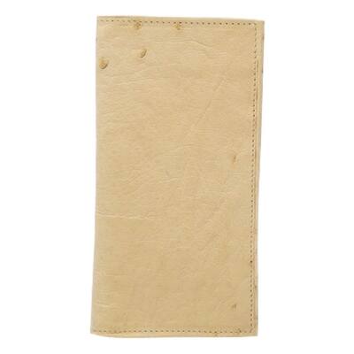 Ferrini Wallet Mens Checkbook Cover Smooth Ostrich Cash Pocket AA8CK - 6 1/2 x 3 1/2