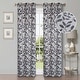 preview thumbnail 105 of 124, Superior Leaves Machine Washable Room Darkening Grommet Blackout Curtains, Set of 2 42" x 108" - White/Navy