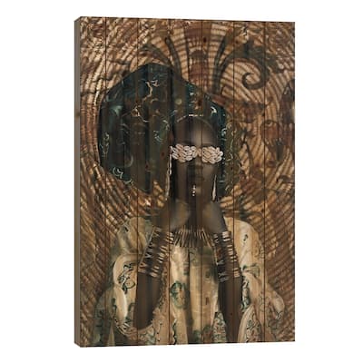 Aduke Print On Wood by Harry Odunze - Multi-Color