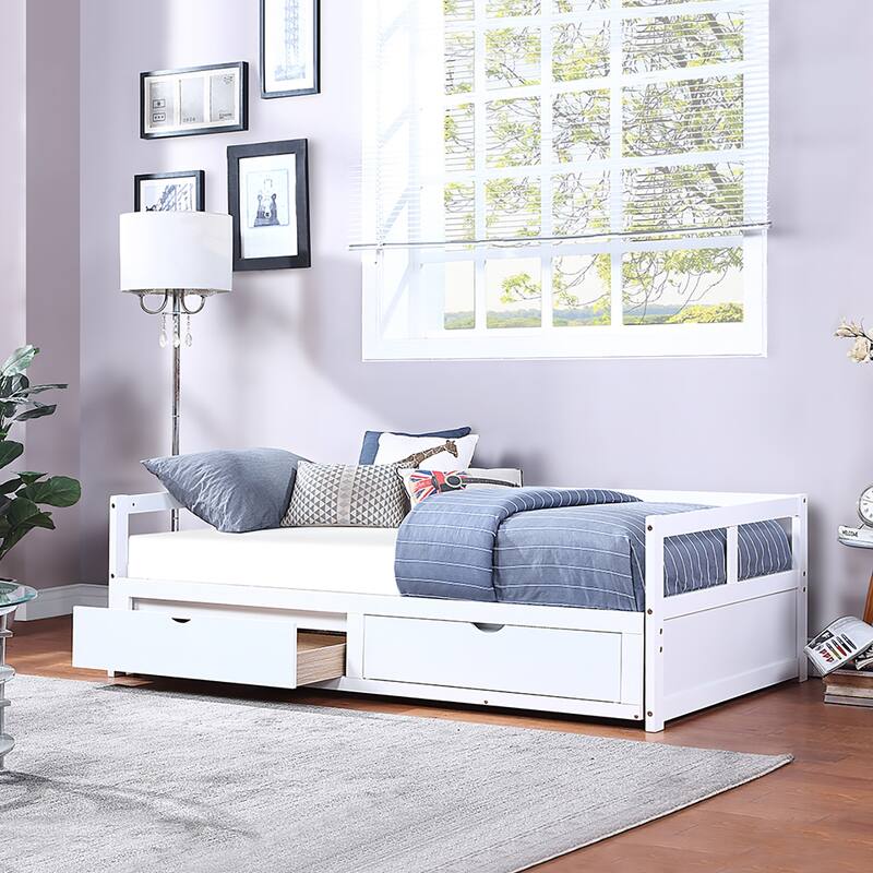 Twin Pine Extendable Daybed with Drawers