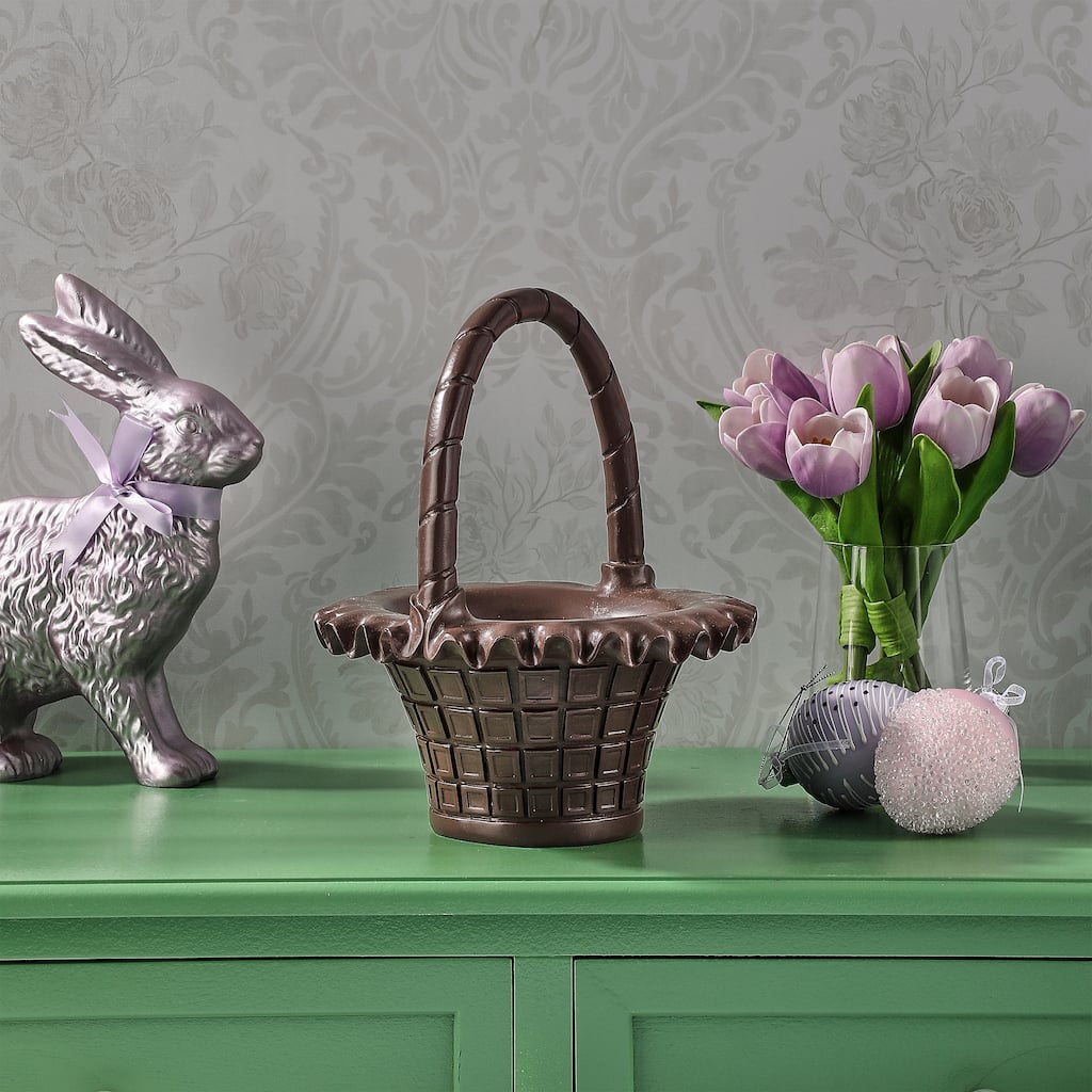 10" Resin Chocolate Easter Basket