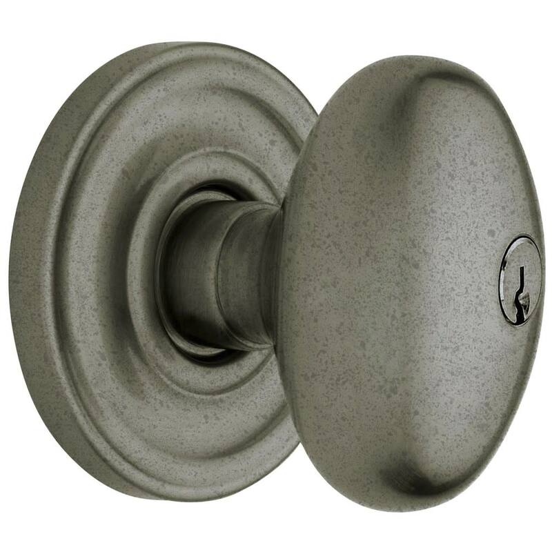 Baldwin Egg Style Single Cylinder Keyed Entry Door Knob Set with Egg