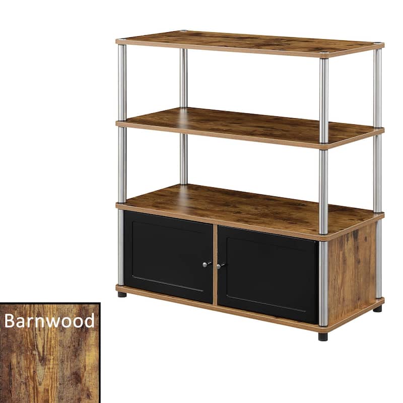 Convenience Concepts Designs2Go Highboy 40 inch TV Stand with Storage Cabinets and Shelves