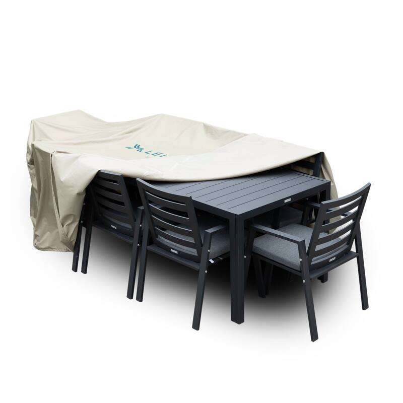 LeisureMod Chelsea Outdoor Rain Cover for 63" & 87" Patio Dining Set - Durable Furniture Cover