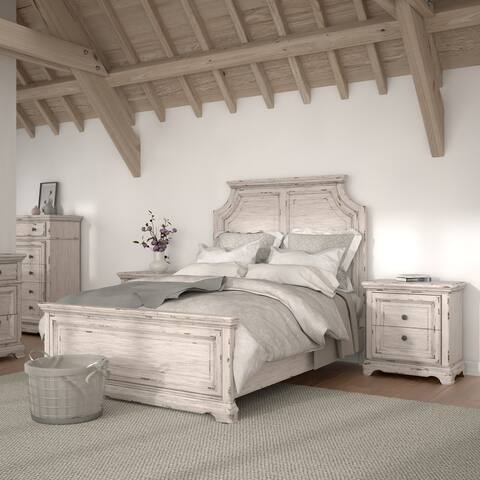 Palisade 4-Piece Antique White Bedroom Set by Greyson Living