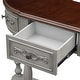 preview thumbnail 14 of 42, Vintage Curved Console Table Sofa Table Entryway Table with 4 Drawers and Bottom Shelf