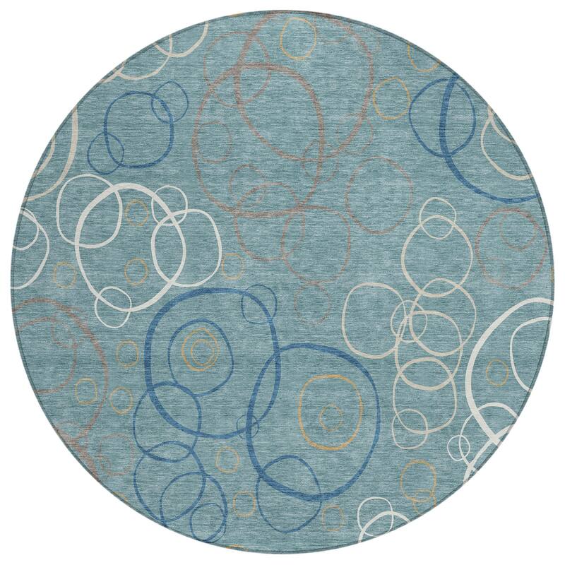 Machine Washable Indoor/ Outdoor Contemporary Nexus Chantille Rug