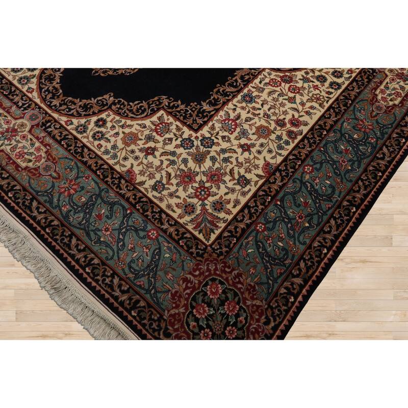 8x10 Hand Knotted Wool Pande Cameron Kerman Persian 300 KPSI Area Rug - 8' x 10'
