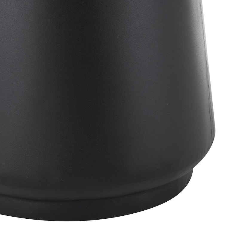 Metal Decorative Vase with Narrow Opening - Black - Roche River Decor