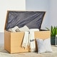 preview thumbnail 13 of 61, Outdoor 52.75"W 140 Gallon Patio Oversize Wicker Storage Bench Deck Box - 52.75"W x 29"D x 26"H