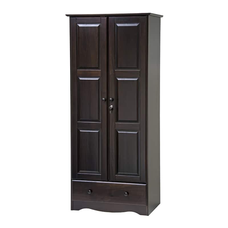 Palace Imports 100% Solid Wood Flexible Wardrobe Armoire with Metal or Wooden Knobs