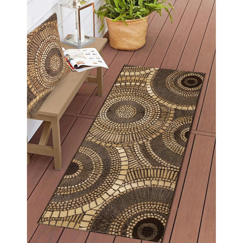 Liora Manne Marina Circles Indoor/Outdoor Pillow