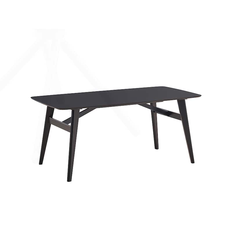 Sturdy Wooden Dining Table with Classic Design - Black