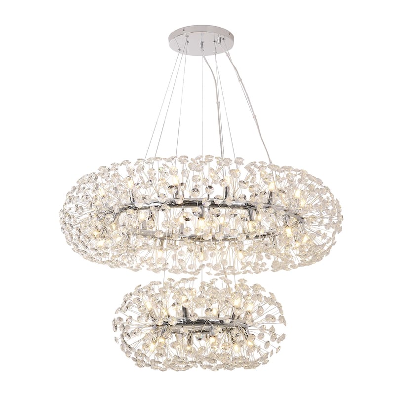 Ennu Modern Large Wagon Wheel Firework Crystal Chandelier Sputnik Pendant Lighting