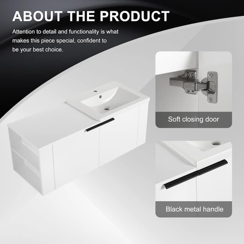 48 "Bathroom Vanity Sink Combo for big Space,Modern Bathroom Cabinet Cabinet combination, Bathroom Sink Cabinet Set