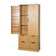 preview thumbnail 12 of 18, Modern Wooden Kitchen Pantry Cabinet with Fluted Doors 2 Drawers and Built-In Spice Racks Oak by GDFStudio