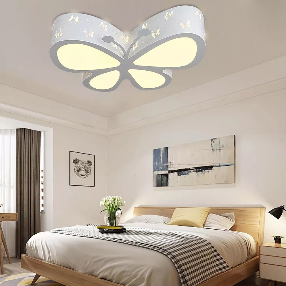 Kid's Room Ceiling Light Butterfly LED Chandelier Pendant Light - 19