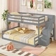 preview thumbnail 2 of 8, Gymax Twin Over Full Low Bunk Bed w/ Storage Stairs Full-length