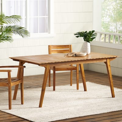 Taiga Outdoor 69-inch Rectangle Wood Dining Table by Christopher Knight Home - 68.50"L x 37.50"W x 30.00"H