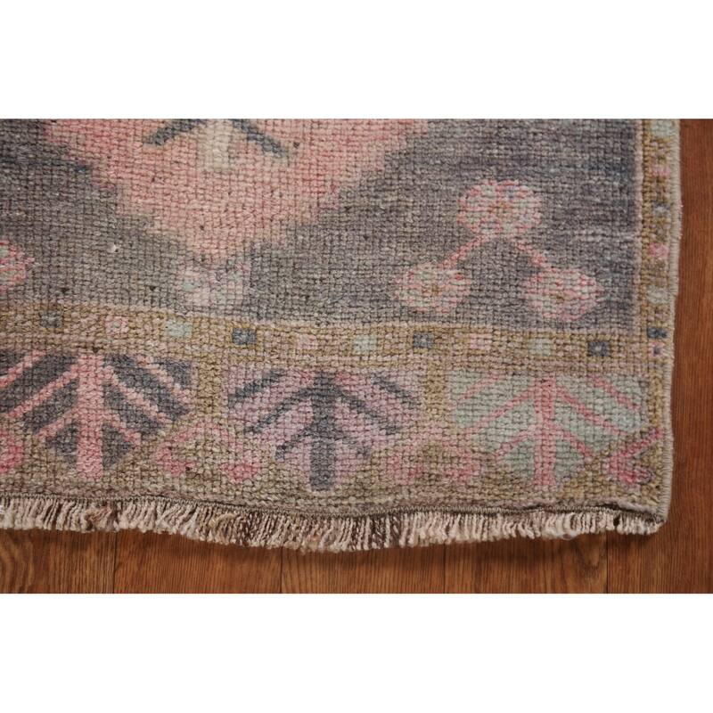 Antique Look Anatolian Turkish Rug Hand-knotted Oriental Wool Carpet - 1'7" x 3'3"