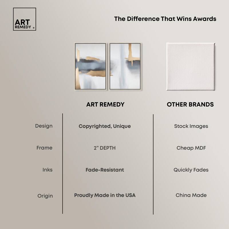 Visual Gold Vortex I Canvas Set of 2 by Art Remedy