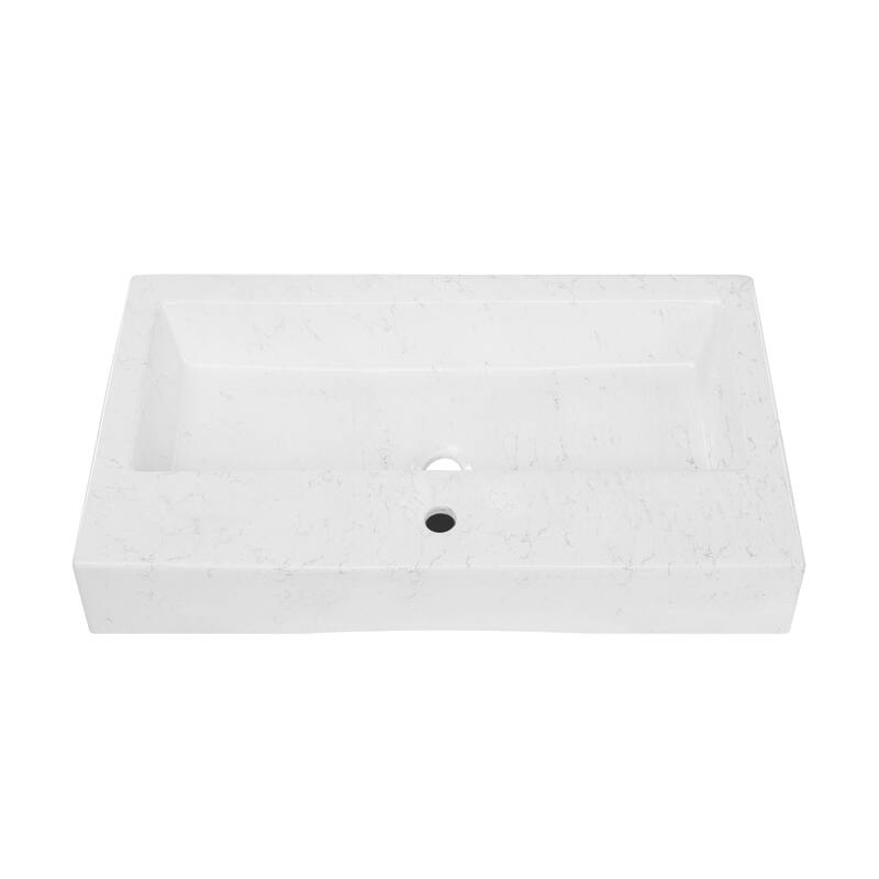 Swiss Madison Voltaire Wide Rectangle Vessel Sink