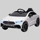 preview thumbnail 1 of 1, Licensed 12V Mercedes AMG CLA 45 Electric Ride-On for Kids, Music, LED Lights, Adjustable Speed & Remote White