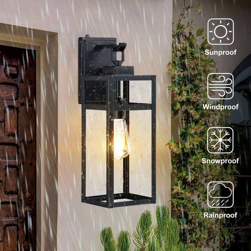 2 Pack Dusk to Down Outdoor Wall Light - 5.9"x7.76"x18.39"