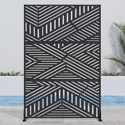 Outdoor Privacy Screen Metal Privacy Screen Panel Free Standing - 72*47