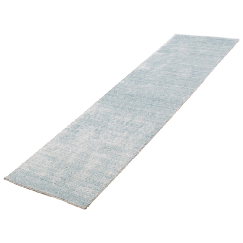 ECARPETGALLERY Hand-knotted Kashkuli Gabbeh Blue Wool Rug - 2'7 x 12'0