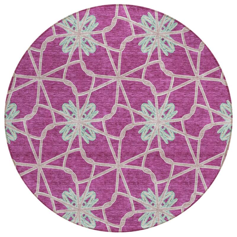Machine Washable Indoor/ Outdoor Chantille Contempoary Whimsy Rug