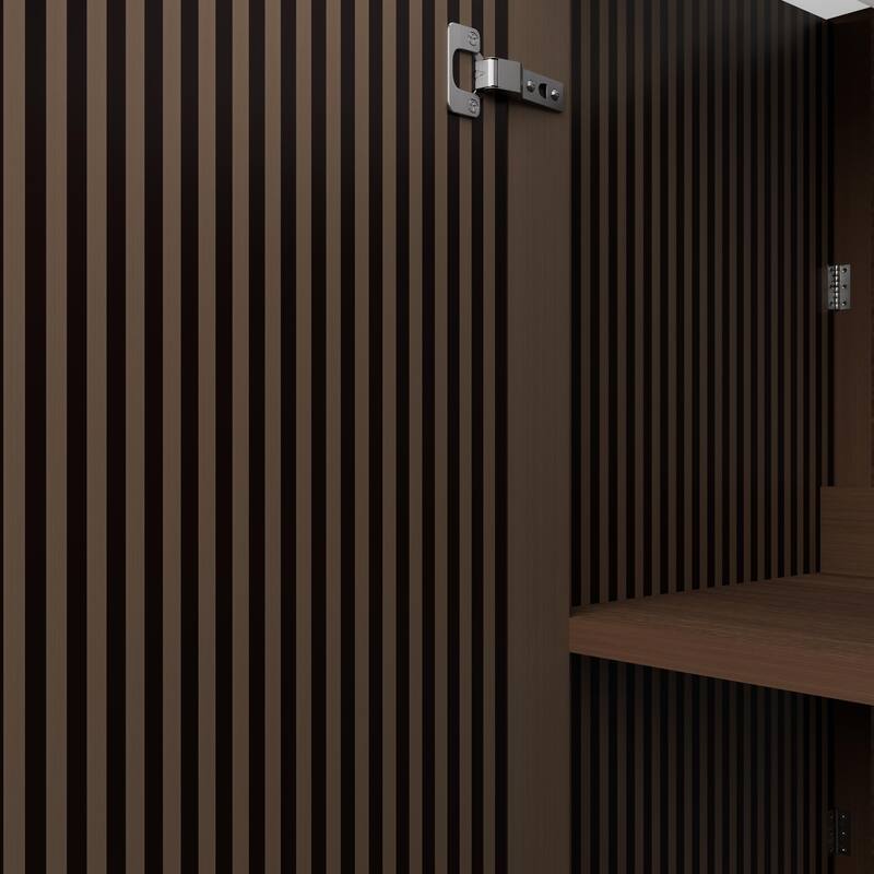 30" Floor Standing Bathroom Vanity Combo with 2 Doors & White Resin Sink Top