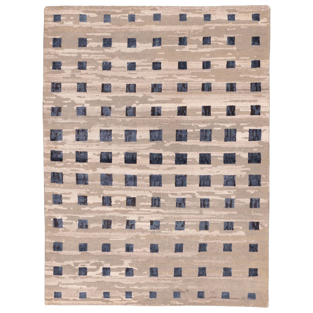 ECARPETGALLERY Hand-knotted Legacy Grey Silk, Wool Rug - 5'8 x 7'10