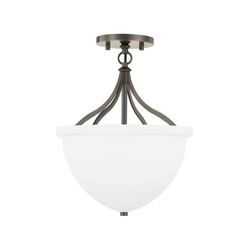 Browne 1 Light Semi Flush - Distressed Bronze