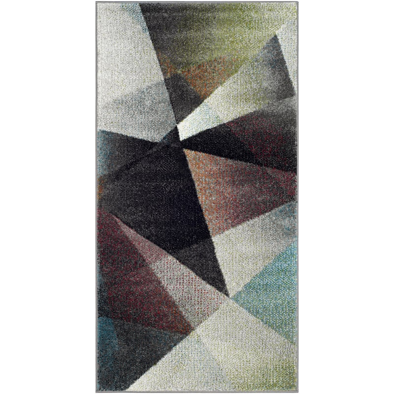SAFAVIEH Porcello Madeleine Mid-Century Modern Abstract Rug - 2'3" x 4' - Grey/Multi