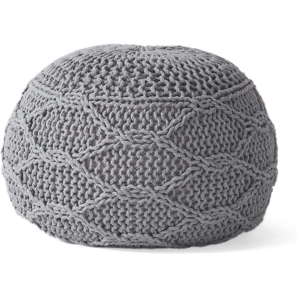 Charming Knit Pouf for Stylish and Comfortable Home Decor