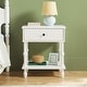 preview thumbnail 1 of 20, Walker Edison Easy Assembly Solid Wood 1-Drawer Nightstand White