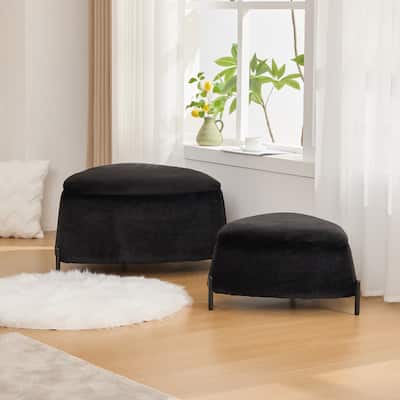 29.9"Wide 2 - Piece Upholstered Storage Ottoman Set